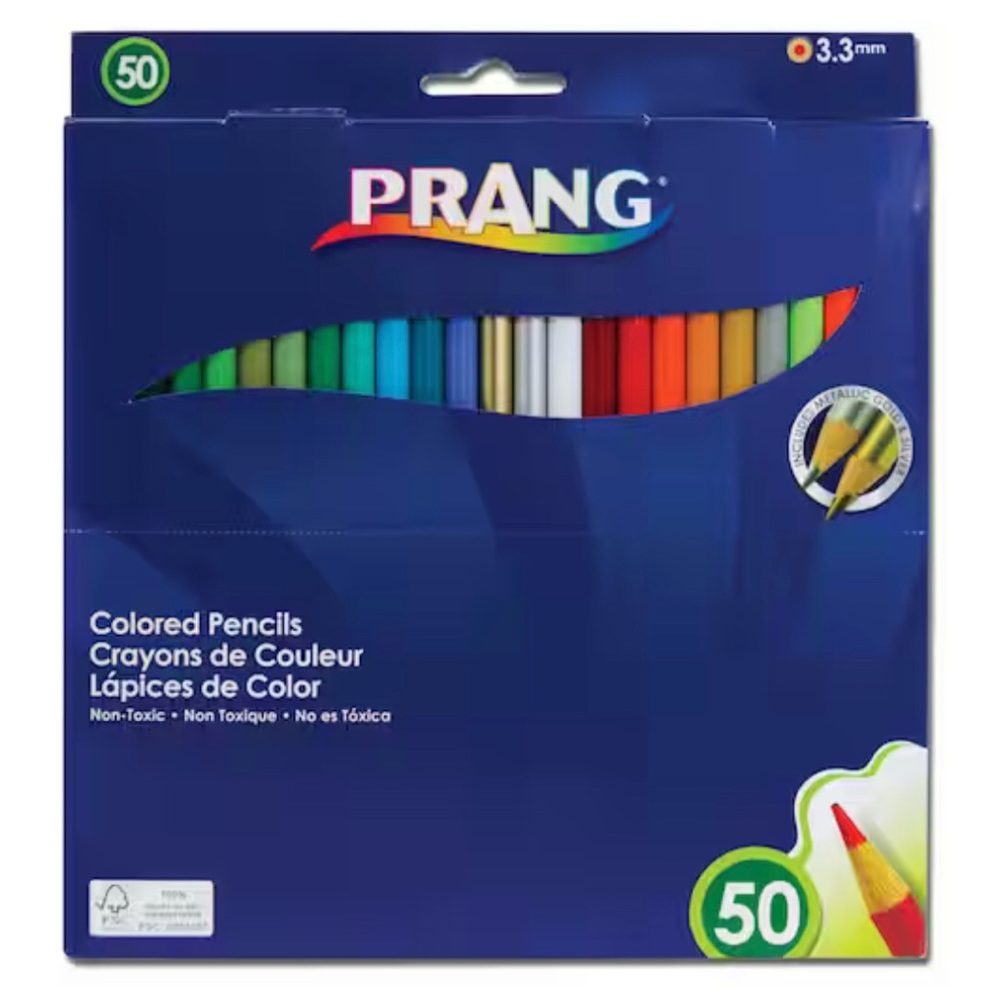 Prang pencils Dixon Ticonderoga brand colored pencils 50 count BNIB